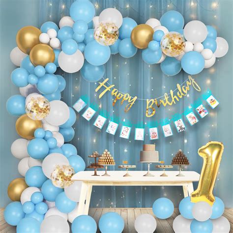 Party Propz 1st Birthday Decoration Items 77 Pcs Birthday Decoration