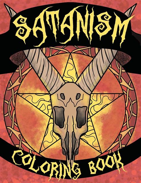 Mua Satanism Coloring Book Lucifer Demons Krampus Hail Satan