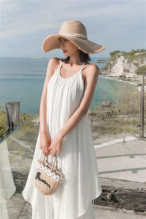 White Beach Dress Summer Sundress Backless Maxi Party Etsy