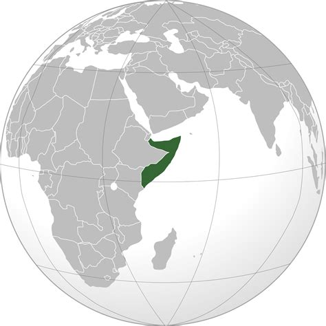 Location Of The Somalia In The World Map