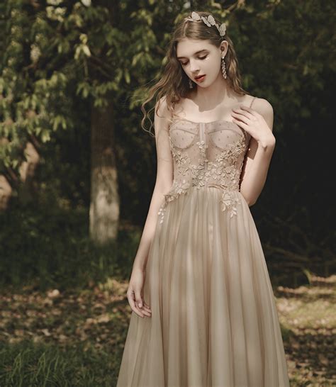 Cute Tulle Lace Long Prom Dress A Line Evening Dress · Little Cute · Online Store Powered By