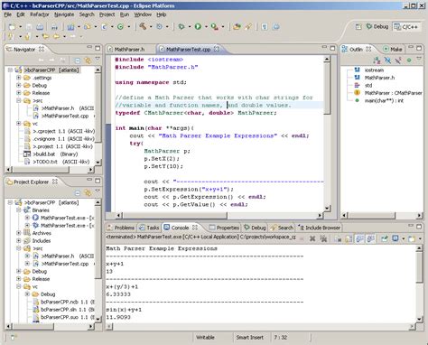 Sometimes i will add extra explanation or clarification within the code itself. Math Parser for C++