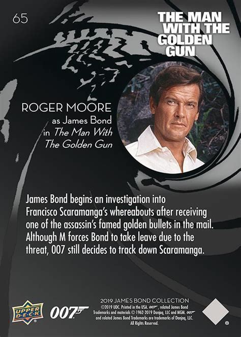 2019 Upper Deck James Bond Collection 65 James Bond Trading Card