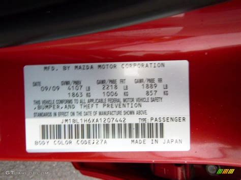 More than 150000 manufacturer paint codes always available for all makes and models. 2010 MAZDA3 Color Code 27A for Velocity Red Mica Photo ...