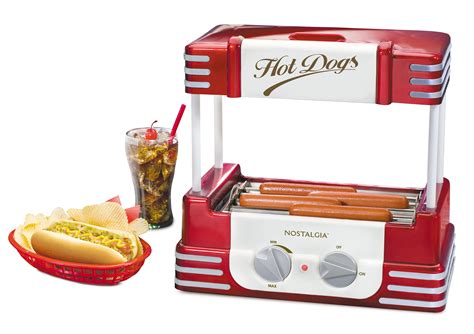Nostalgia Hdr8rr Hot Dog Roller And Bun Warmer 8 Hot Dog And 6 Bun