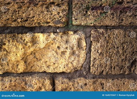 Golden Bricks Brick Wall Background And Splash Stock Image Image Of