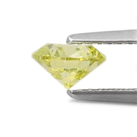 103 Carat Fancy Intense Green Yellow Diamond Round Shape I1