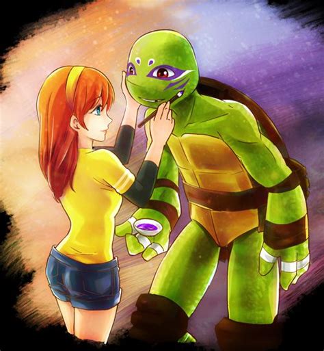 Teenage Mutant Ninja Turtles Nickelodeon Donatello And April
