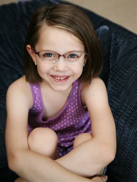 Cute Little Girl Wearing Glasses Stock Photo Image Of Happy Beauty