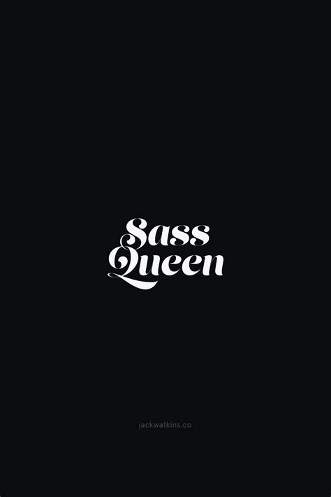 Sass Queen · Sassy And Modern Logo Design Minimal And Monochrome
