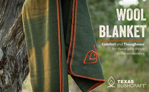 Texas Bushcraft Merino Wool Blanket For Camping Hiking And Backpacking