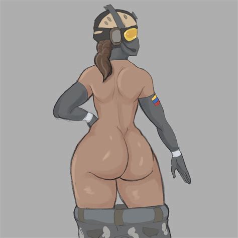 Rule 34 Ass Big Butt Clothing Dark Skinned Female Female Soldier Jumbogumbo Mask Military