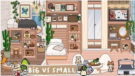Toca Life World : NEW AESTHETIC BIG VS SMALL BEDROOM DESIGN MAKEOVER🍑🌿