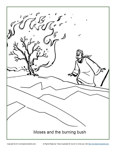 Moses And The Burning Bush Printable Activities Printable Templates