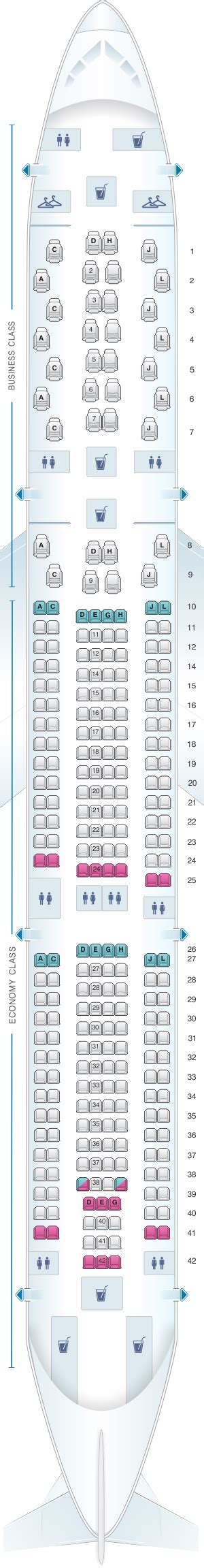 Mapa De Asientos Iberia Airbus A330 300 Plano Del Avión Seatmaestroes