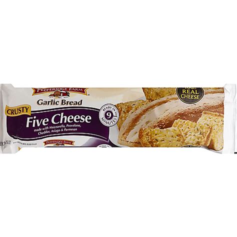 Pepperidge Farm Frozen 5 Cheese Garlic Bread 1175 Oz Bag Garlic