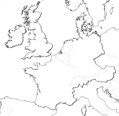 Priceless Printable Map Of Western Europe Hoffman Blog