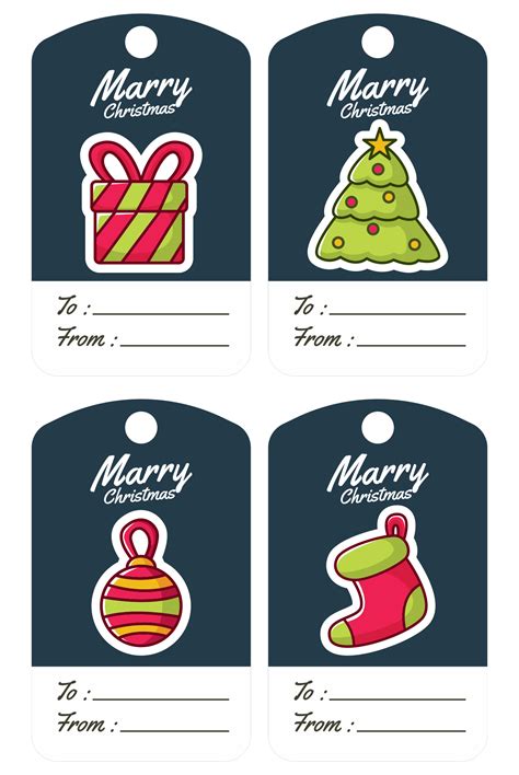 Best Images Of Free Printable Christmas Label Templates Free