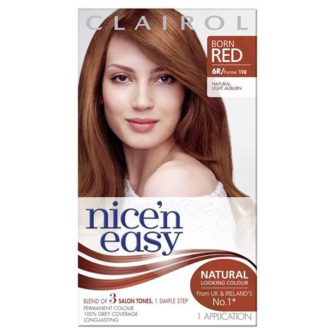 Clairol Nicen Easy Permanent Hair Dye 1106r Natural Light Auburn Uk Beauty