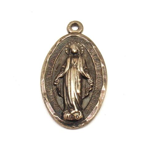 Mary Conceived Without Sin Religious Pendant Medal Sterling