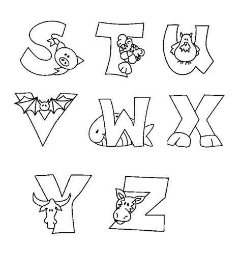 Alfabeto Com Bichinhos Para Colorir Imprimir Atividades E Desenhos