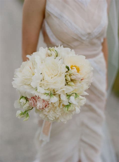 Blush And Ivory Peony And Sweet Pea Bouquet Wilson Wyoming Jackson