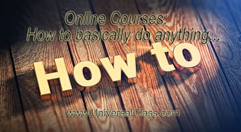 Maybe you would like to learn more about one of these? Do It Yourself (DIY) Online Courses | UniversalClass