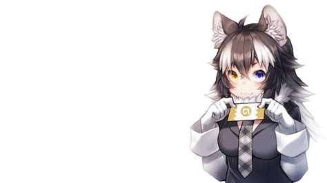 Wallpaper Anime Girls White Background Kemono Friends Wolf Ears