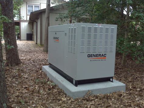 Generac 60 Kw Generator On Concrete Pad Installed By Northern Neck