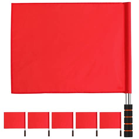 NUOLUX 6Pcs Flags Traffic Signal Flags Referee Warning Signal Flags