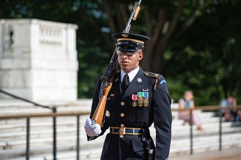 A Sentinel From The 3rd Us Infantry Regiment The Old Guard Walks