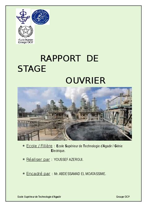 Rapport De Stage Ouvrier By Marie Cointre Issuu