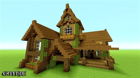 With three levels and sturdy supporting pillars, the rural house looks big. MINECRAFT: How To build A survival House | Best survival ...