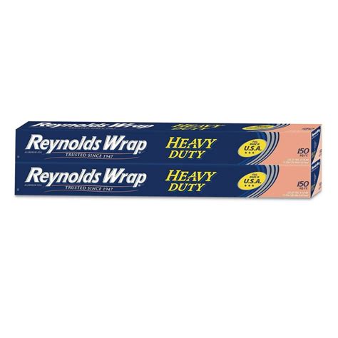 Reynolds Wrap Heavy Duty Aluminum Foil 18 150 Sq Ft 2 Ct Walmart