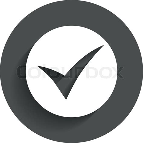 Check Sign Icon Yes Symbol Confirm Stock Vector Colourbox