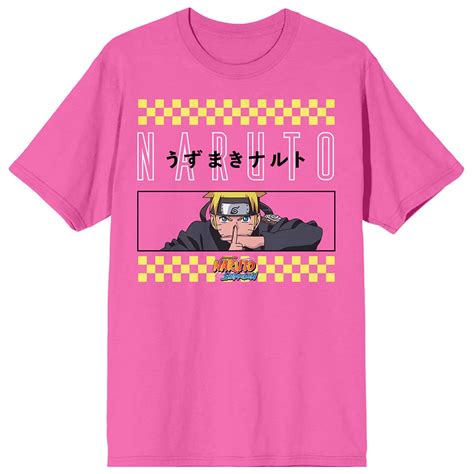 Bioworld Mens Naruto Anime Cartoon Pink Short Sleeve Graphic Tee 3xl