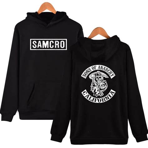 Fashion Sons Of Anarchy Black Sweatshirt Men Tracksuit Sportswear