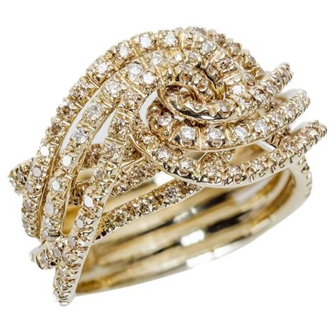 23117 h stern beryl diamond 18k white gold large rectangular ring. H. Stern Diamond Gold Zephyr Ring at 1stdibs