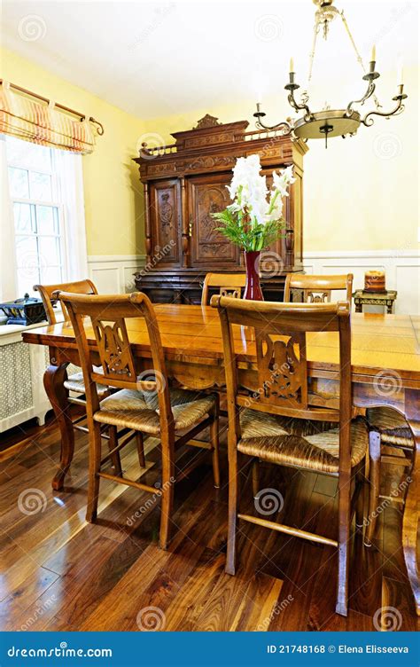 Dining Room Interior Stock Photo Image Of Hardwood Antiques 21748168