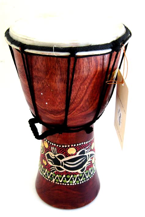 したドラミ Jive Djembe Drum African Bongo Congo Wood Drum深彫りソリッドマホガニーgoat