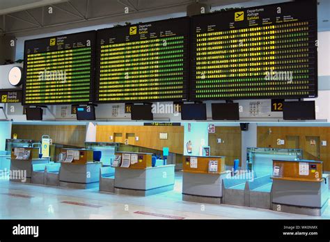 Departure And Arrival Boards At The Airport Stock Photo Alamy
