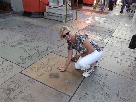 Marilyn Monroes Handprints On The Hollywood Walk Of Fame Los Angeles