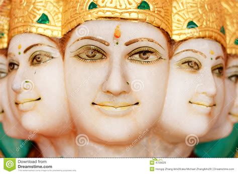 5 Face Hindu God Stock Image Image Of Dravidian Clear 4759029