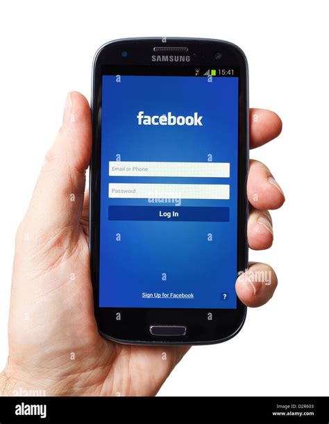 Facebook App On An Android Smartphone Smart Phone Mobile Phone Stock