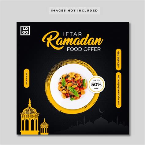 Iftar Ramadan Food Offer Social Media Banner Template Premium Psd File