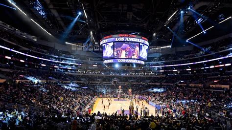 Los Angeles Lakers Stadium Address Nba Champion Lakers Return To