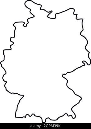 Germany Outline Silhouette Map Illustration Stock Vector Image Art