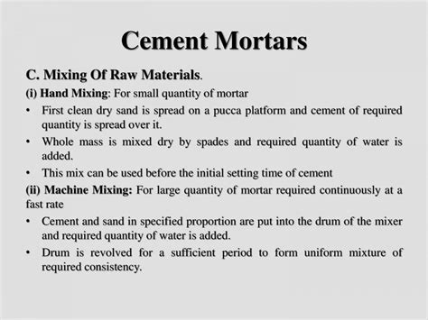 Building Construction Material Mortars And Plasters Powerpoint