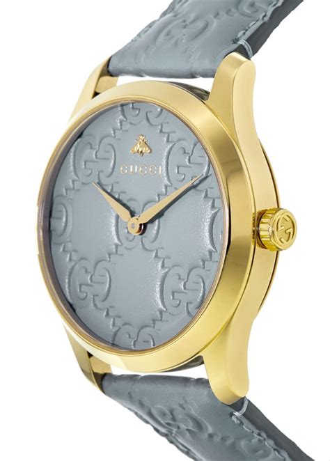 Gucci G Timeless Blue Dial Blue Leather Strap Womens Watch Ya1264097