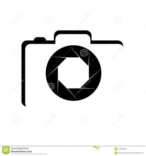 Simple Logo Black Camera Stock Illustration Illustration